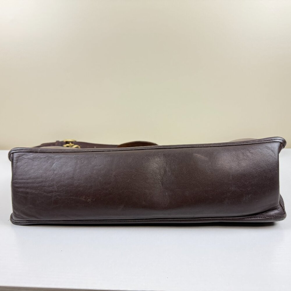 Vintage Coach Beekman Brown Leather Briefcase Laptop Bag Style 5266 - Picture 5 of 16